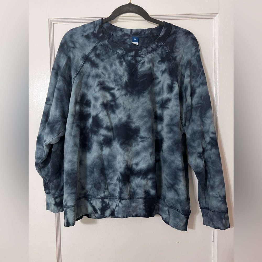 Old Navy Crewneck Sweater - Blue Tie-Dye